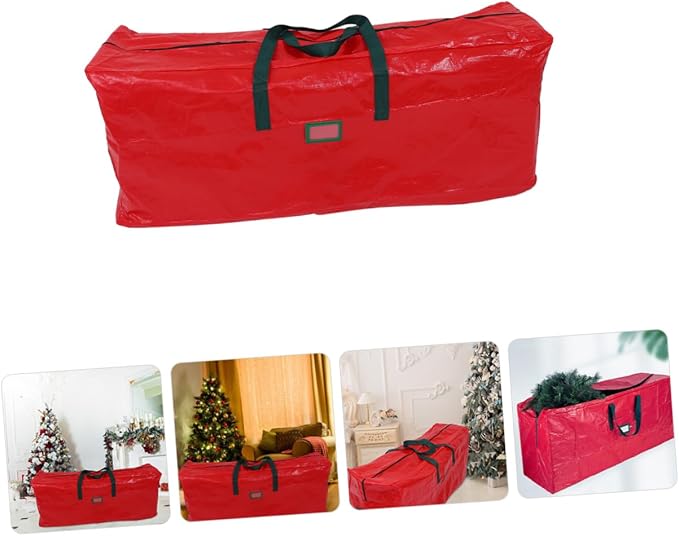 Holibanna Christmas Tree Storage Bag Zippered Bag with Carry Handles for Safe Holiday Decoration Large Capacity Pouch for Tree Blankets and Seasonal Items