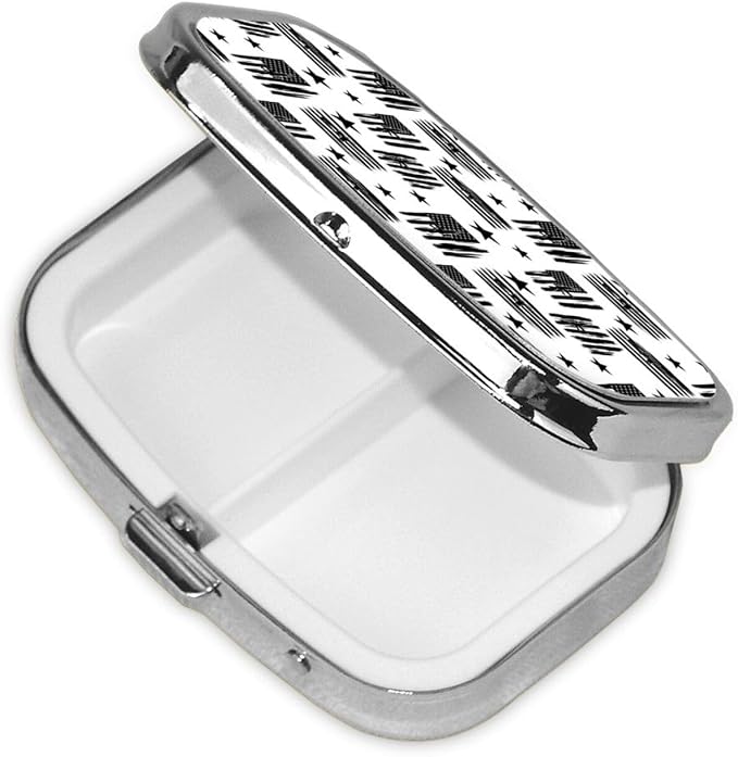 Outdoor Pill Box Rugged Medicine Case Waterproof Supplement Organizer Backpacking Gear, American Hunting Flag