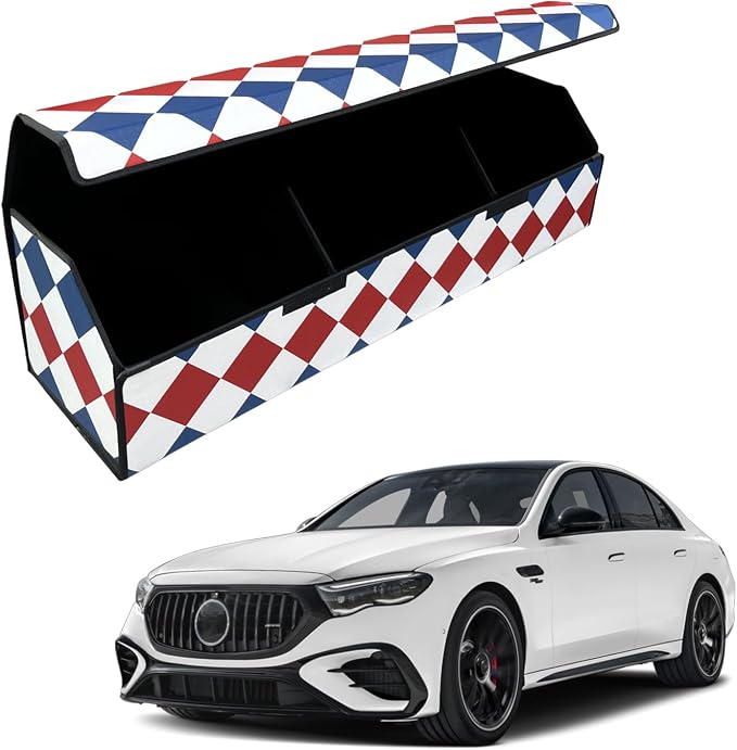 Car Trunk Organizer for For MB AMG E - Custom Fit,Large Space Outdoor Trunk Organizer with Leather,Hook and Loop Fastener,4-Layer Cover,For MB AMG E 53 2019-2025
