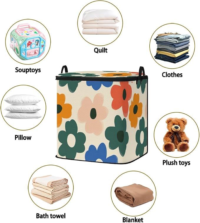 2pcs blanket storage bag for under bed,closet organizers 95L | clothing sweater sheet bedding comforter duvet quilt pillow toy storage bags with lids,dorm room essentials for containers