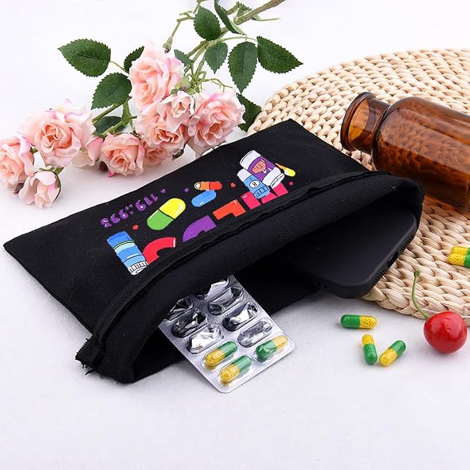 Sisadodo Charging Cable Organizer Travel Bag Toiletry Makeup Cosmetic Bags Medicine Med Toiletry Bag Pouch Diabetic Gifts Bags