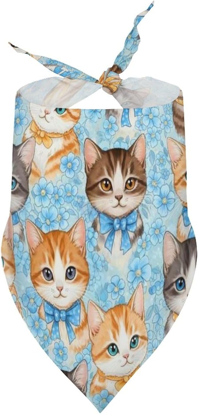 Wedding Party Pet Scarf with Adjustable Design, Comfortable Bib Handkerchief Kitten Cats for Small, Medium, Large Dogs and Cats
