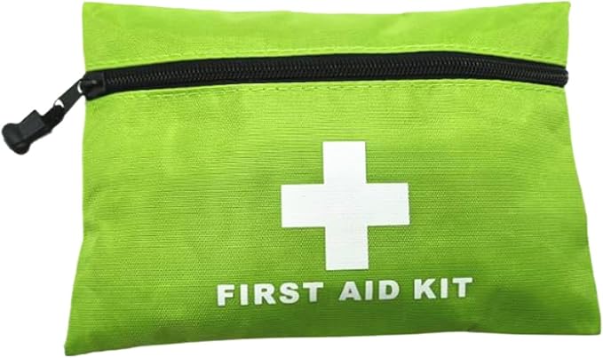 Red Emergency Bag First Aid Small Empty Travel Rescue Pouch First Responder Storage Medicine Pocket Bags for Car Home Office Kitchen Nurse Sport Outdoors Bag Only (Green 20x14cm)
