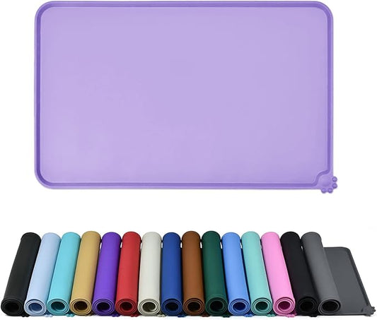 Reopet Waterproof Pet Feeding Mat, Non-Slip Silicone Placemats for Dog Cat Food and Water Bowl, High Raised Edges to Prevent Spills and Protect Floors