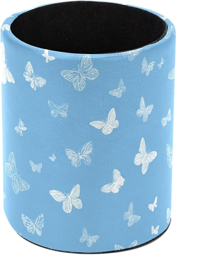 Butterflies Pen Holder, Pencil Cup Marker Brush Holder Desk Storage Case, Desktop Organizer for School Office Home Supplies