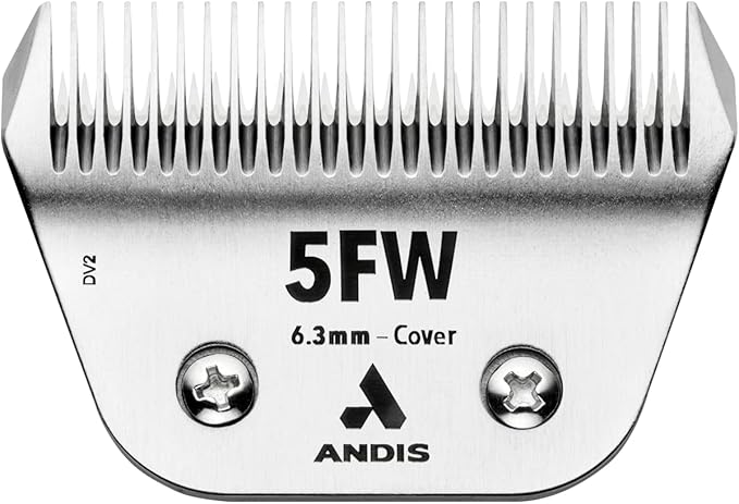 Andis 561464 ceramicEDGE Detachable Wide Blade #5FW – Carbon Steel Pet Clipper Blade, Coarse Tooth, Professional Grooming Performance