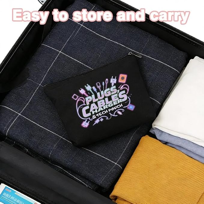 Plug Cable Charger Tech Pouch Charging Cable Organizer Travel Bag Small Usb Wire Storage Bag Earphone Case Pouch Silicone Cord Ties for Electronics Cell Phone Charger Bags for Men Women Charge Wrap