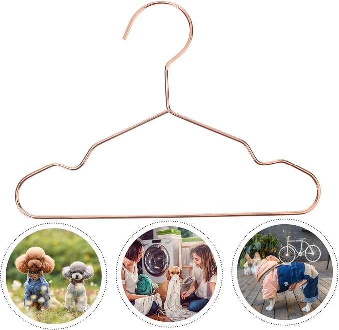 Happyyami 3pcs Dog Clothes Hangers Pet Apparel Holders for Organizing and Drying Pet Clothing Compact and Lightweight Design Finish Thickness