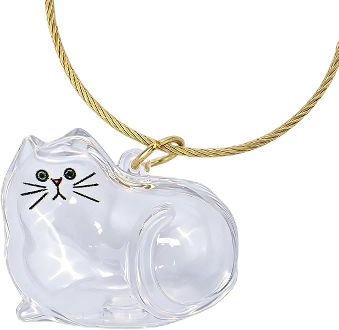 Cat Hair Storage Keychain,Transparent Cat and Dog Hair Storage Capsule,Welldonepet Cats Hairs Keychain