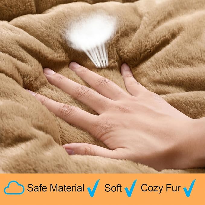 Dog Crate Pad Washable Dog Bed for Crate Medium Cozy Mat 30-Inch Camel | Ultra Soft Kennel Pad,Anti-Slip Bottom,Fits for Most Metal Crates,Comfortable Sleeping Pet Mat