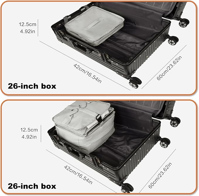 TABITORA Portable Hanging Travel Shelves Bag Packing Cube Organizer Suitcase Storage Large Capacity