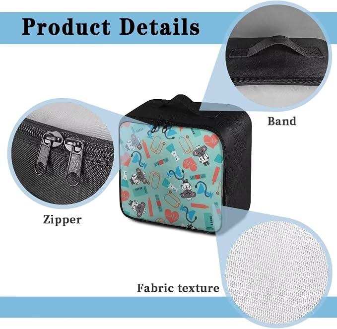Travel Medicine Bag Koala Doctors First Aid Bag Empty Cute Medical Equipment Bag for School Travel Hiking Car Portable Medicine Organizer Travel Case Kids Empty First Aid Bag