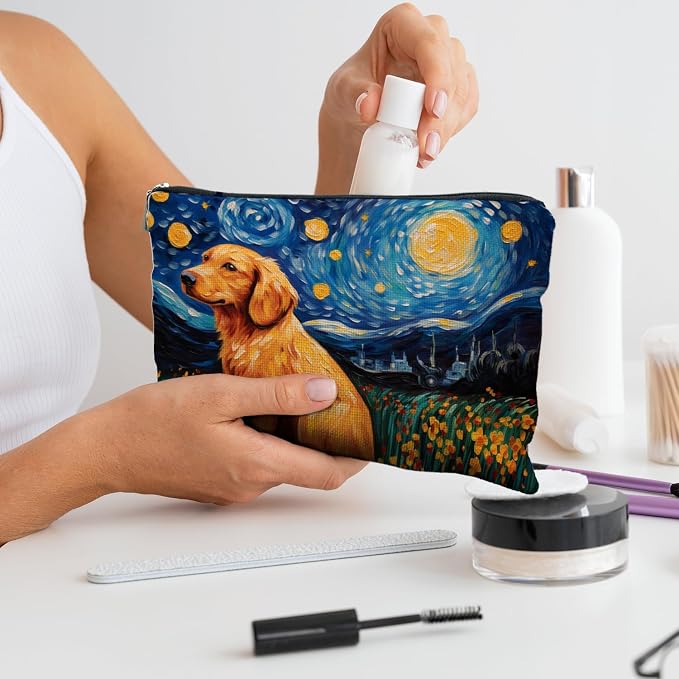 Golden Retriever Makeup Bag - Perfect Mom Gift For Women
