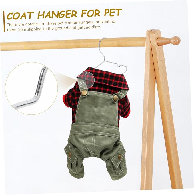 10pcs Steel Cat Hangers for Pet Clothes Space Saving Cats Storage with Chic Finish for Store Use