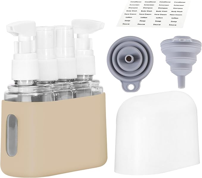 Bpluma Travel Bottles, Leak Proof Containers For Toiletries TSA Approved Airplane Accessories Kits For Liquid With Labels | For Toiletries TSA Approved Airplane Accessories Kits For Liquid With Labels