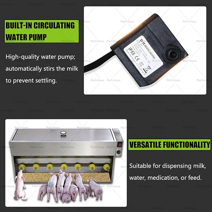 10/14 Piglet Feeding Machine,Piglet Milk feeders for Multiple Piglet Nipple 10Heads