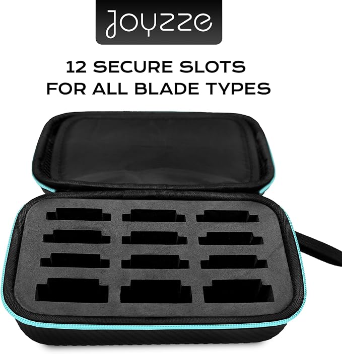 Blade Storage Case for 12 Blades - Clipper Blade Holder Organizer (Teal) | Compact protection that keeps each edge separated and travel ready between salon and mobile grooming jobs