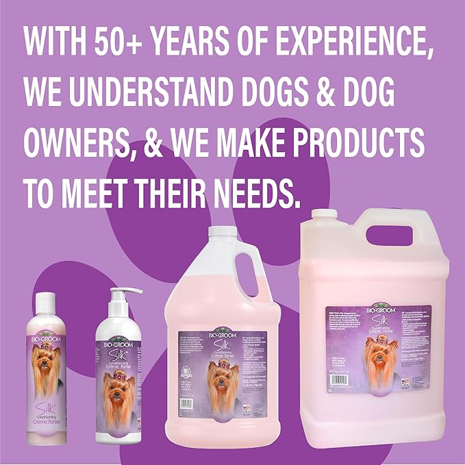 Bio-Groom Silk Creme Rinse Dog Conditioner - Conditioner for Dogs, Puppy Conditioner, Dog Conditioner Detangler, Dog Hair Conditioner - 5 Gallons