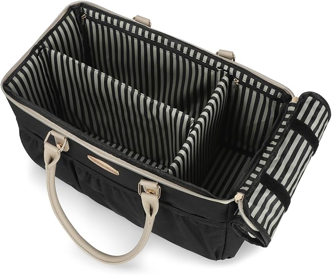 DOKUS & CO Luxe Diaper Caddy Organizer, Extra Large Collapsible Nursery Storage Tote for Baby Essentials & Travel
