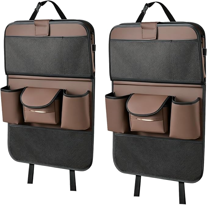 Car Backseat Organizer for Renault Captur II I/Captur E-TECH 2.Gen/1.gen 2013-2024 with Table Tray Back Seat Organizer Waterproof Kick Mats Back Seat Protector