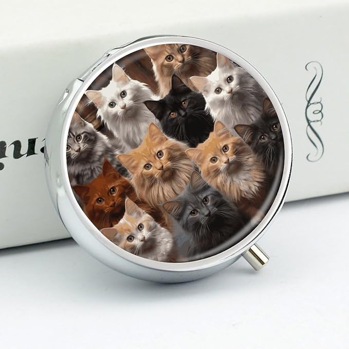 Pill Box Portable Pet Home Pill Case Cute Pill Organizer for Vitamins Supplements