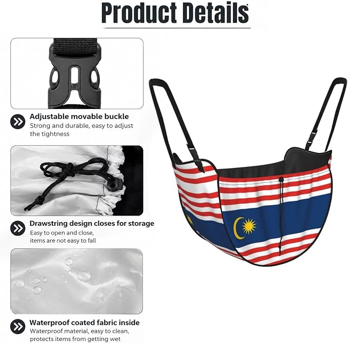 Kuala Lumpur Flag Car Seat Organizer-Backseat Storage Bag for Travel | Waterproof Durable. Holds Snacks Gear Essentials. Fits Most Cars.