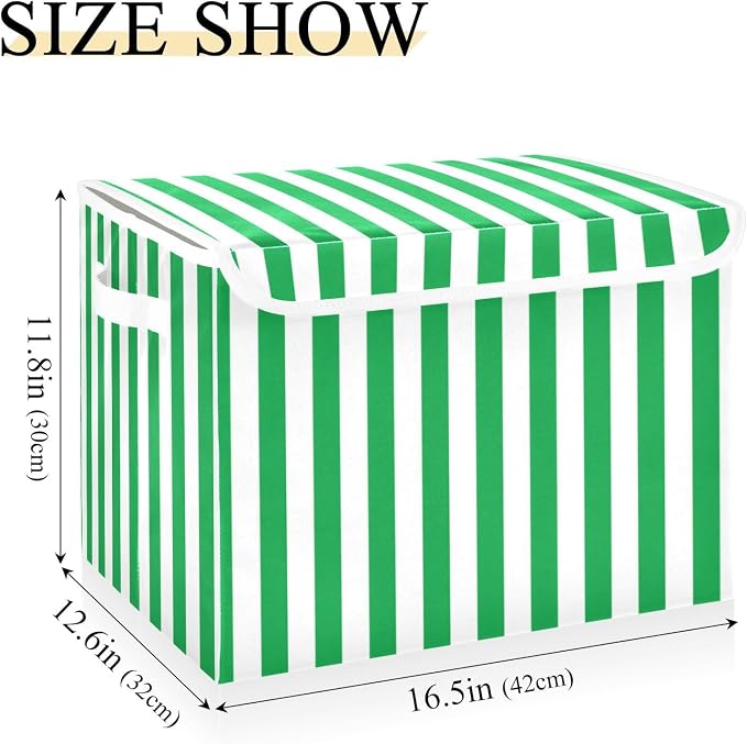 Santa Claus Fabric Storage Bins with Lid Foldable Storage Boxes 40L Baskets | Decorative Storage Boxes, 300D Oxford Cloth, Hollow Board Frame, Flip Top Velcro Lid, 16.5x12.6x11.8 inch, Collapsible Design