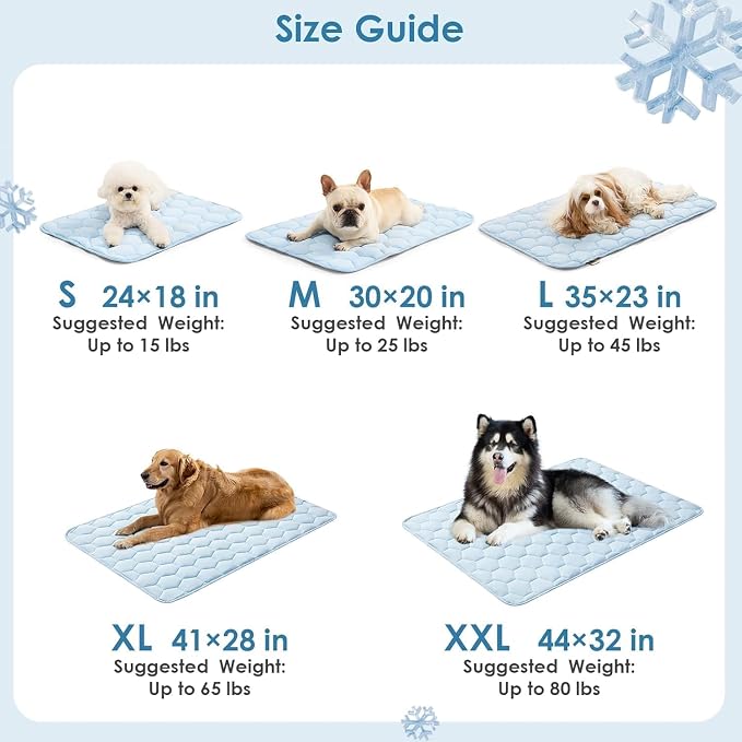 Dog Cooling Mat for Large Dogs,Washable Self Cooling Pet Pad with Non Slip Bottom,Portable Ice Silk Cooling Bed for Medium Large Dogs,Foldable Cooling Blanket for Indoor Outdoor Crate Use(Grey-XL）