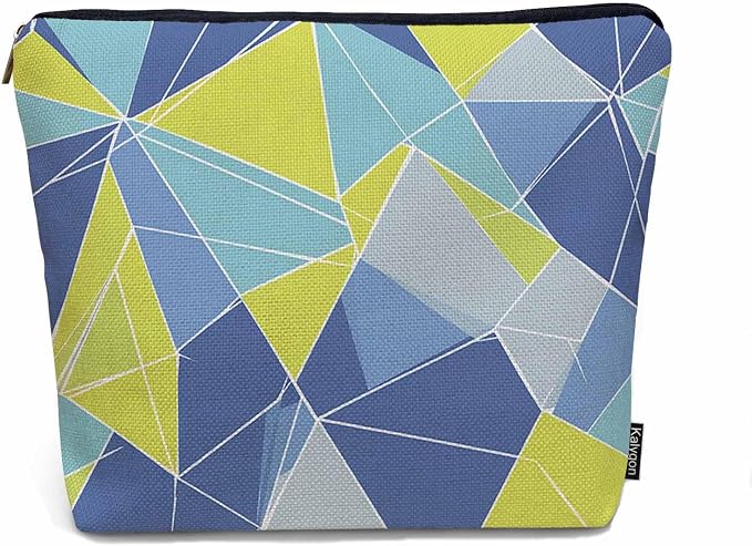 Woman Makeup Bag Triangle, Geometric Stripe Triangle Makeup Bags Travel Cosmetic Bags Toiletry Makeup Organizer Pencil Pouch Make Up Cosmetic Bag For Owners Lady Birthday Gifts