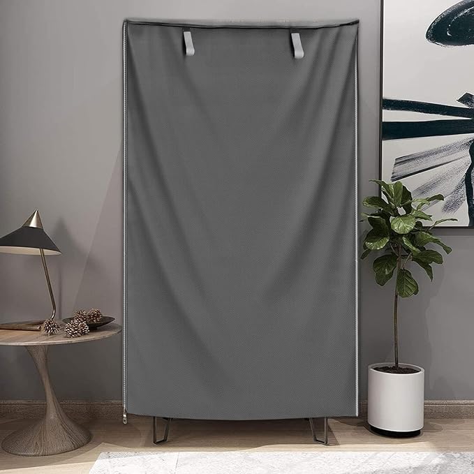 Wire Shelf Cover 36"x14"x54", Heavy Duty 600D Oxford Rack Cover with Zipper | Quick-access front opening, convenient side pockets, reinforced stitching, protective fabric design