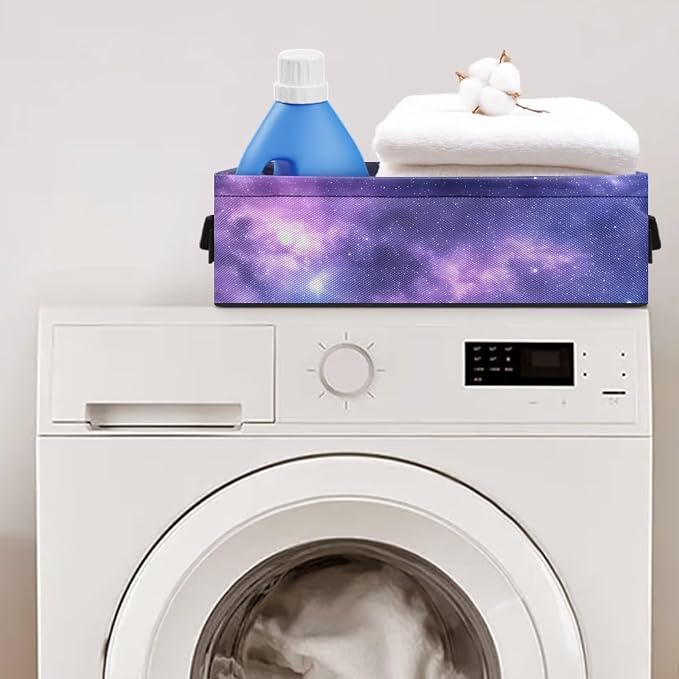 Galaxy Toilet Paper Basket for Organizing Toilet Paper Rolls, Decorative Bathroom Storage Basket for Countertop Toilet Tank Topper Baskets Home Decor Bathroom Accessories