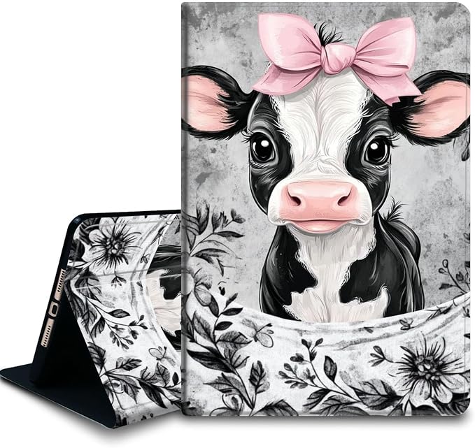 Bxgolkgd Tablet Case for Samsung Galaxy Tab S6 Lite 10.4 Inch (2024/2022/2020),Shockproof Stand Cover with Heat Dissipation,Auto Wake/Sleep Function,Cute Cow