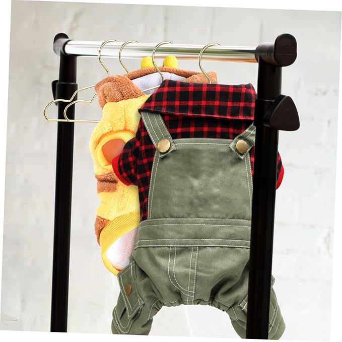10Pcs Mini Dog Apparel Hangers Durable Hangers for Pet Clothes Nonslip Design Stylish Closet Organizer for Spaces