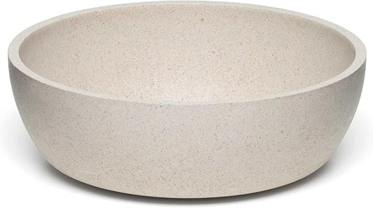Loving Pets - Dolce Bamboo - Eco-Friendly Pet Bowls & Dishes for Dog, Cats, Puppy Food and Water Bowl -Sustainable and Dishwasher Safe, Made with Real Bamboo (Small, Oat-Beige)