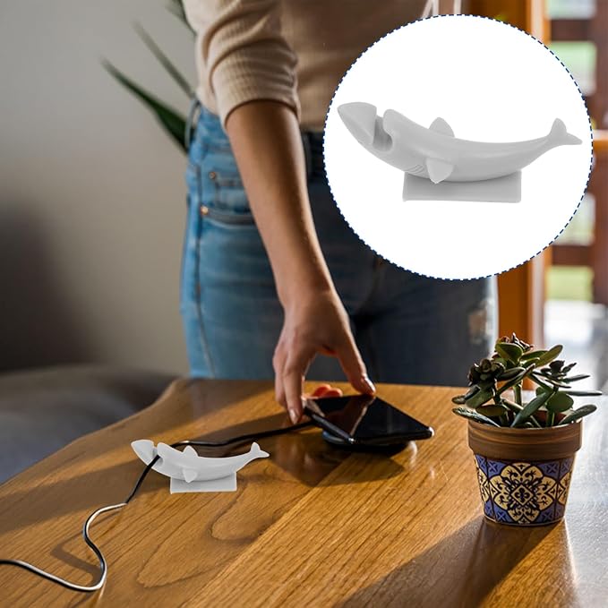 Cable Management Organizer Cute Animal Design Premium Cord Winder for Home Appliances for Kitchen Safety Easy to Use and Stylish Gray