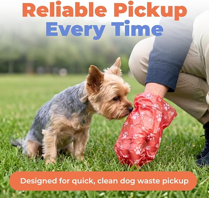 Best Pet Supplies Poop Bags for Dogs - Assorted Colors, 360 Count | Scented, Leak-proof, Easy-Tear perforations, 15 Thick Bags per roll, Outdoor Walking & Travel, Fits Standard Holders