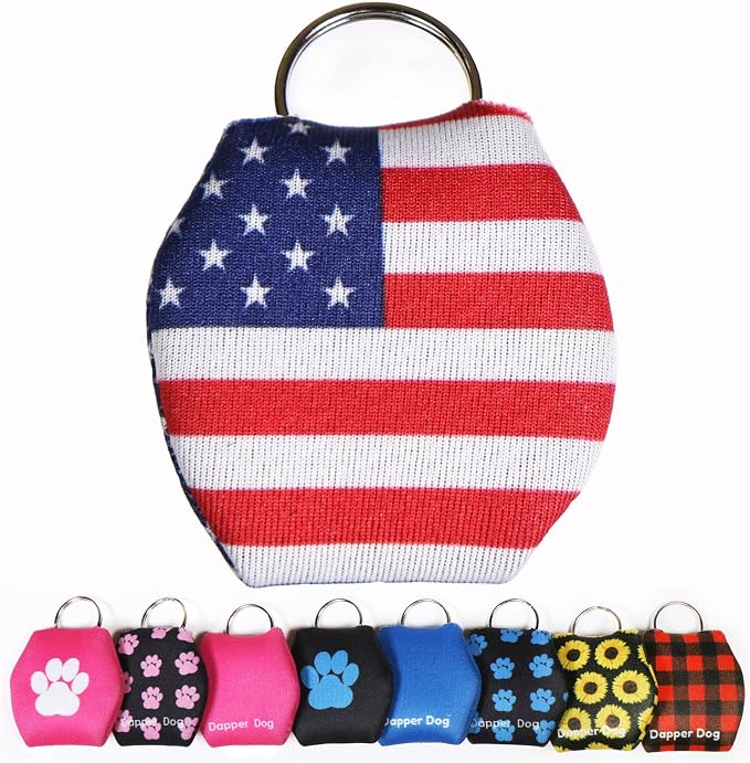 Dapper Dog - Dog Tag Silencer with Tag Ring (US Flag)