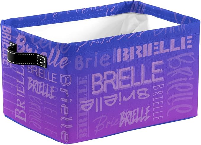 Personalized Storage Bins with Name Custom Kids Storage Basket Cubes Organizer with Handles for Organizing Boys and Girls Toys Shelf Closet Nursery Baskets Boxes, 1 Pack