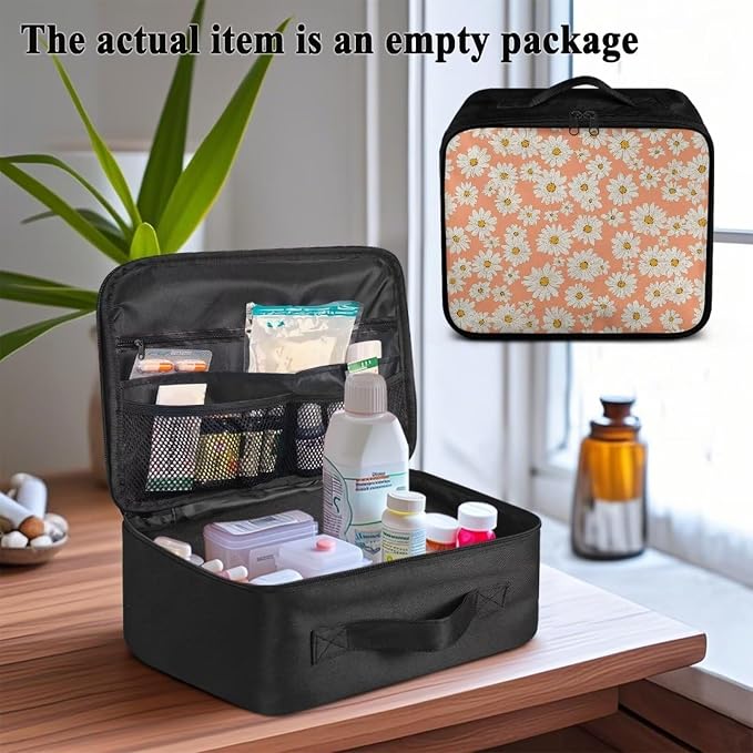 Empty First Aid Bag Daisy First Responder Case for Emergency Teams and Family Use Includes Modular Inserts Wear Resistant Zippers Breathable Back Panel