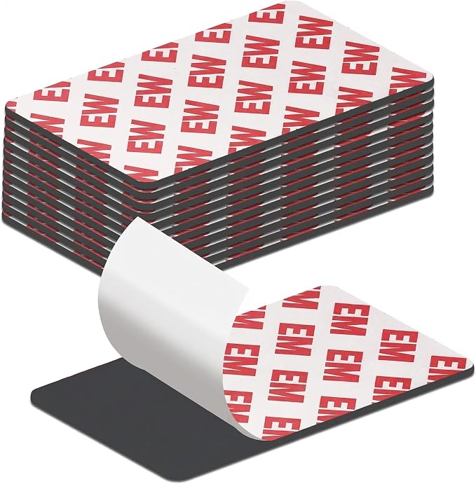 Magnetic Tape 1x3 Inch 16 Pack, Strong Adhesive Magnets for Crafts | Magnetic Strips with Strong Adhesive Backing for DIY Crafts, Fridge, Photo Display. Flexible,Easy to Cut, Peel & Stick.