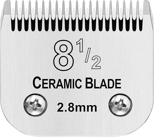 Size 8 1/2 Detachable Pet Dog Grooming Clipper Ceramic Blade,Compatible with Andis,Oster A5,Wahl KM10 Series Clippers,Cut Length 7/64"(2.8mm)