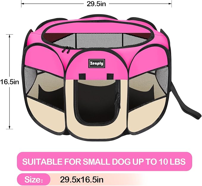 Foldable Pet Playpen, Pop Up Dog Kennel Tent for Indoor and Outdoor Use | Foldable Pet Playpen, Pop Up Dog Kennel Tent for Indoor and Outdoor Use