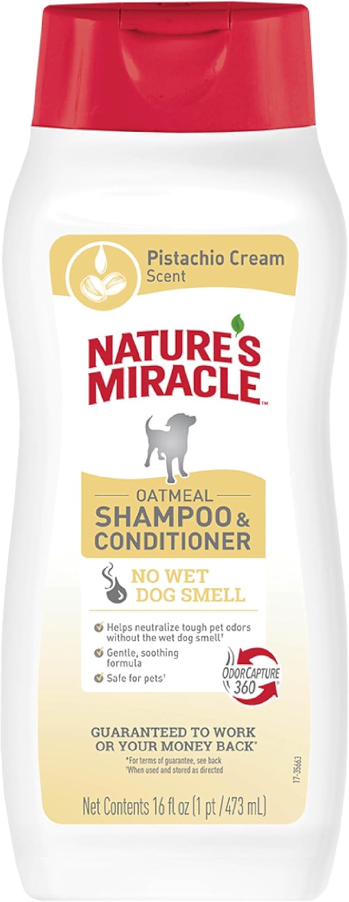 Nature’s Miracle Oatmeal Shampoo for Dogs, 16 Ounces, Pistachio Cream Scent