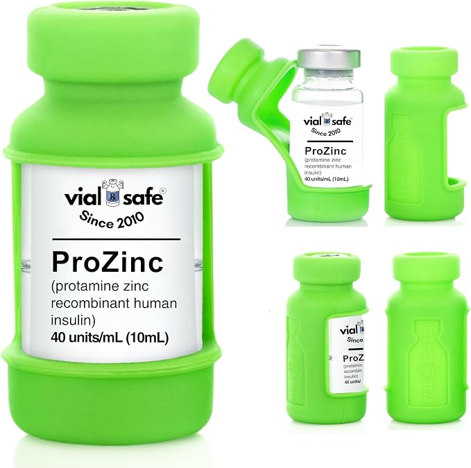 VIAL SAFE Insulin Vial Protector Case for ProZinc 10mL Cats & Dogs 2-Pack