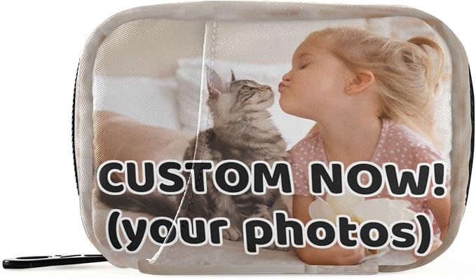 Custom Pill Bag with Photo Pill Box 7 Day Pill Case Travel Pill Organizer Bag with Zipper Portable Weekly Case Compact Size for Vitamin Supplement Holder