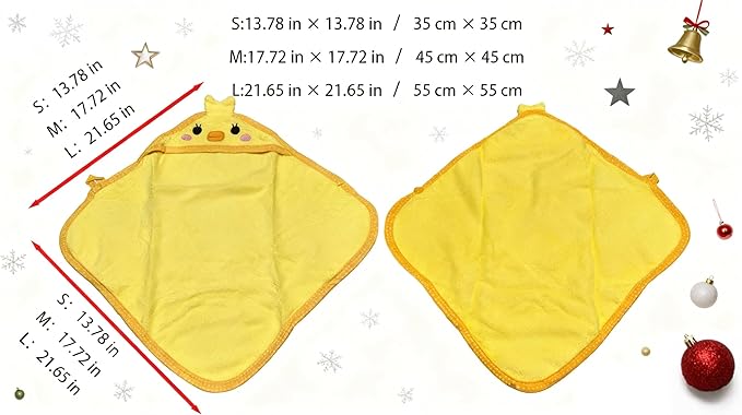 Dog Hooded Bathrobe Towel, Fast Drying Bath Towel Absorbent Warm Blanket Yellow S