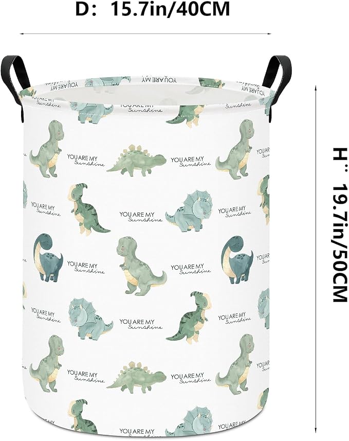 Storage Basket, Nursery Hamper Dragon | Foldable with Waterproof PE Coating Organizer Bin for Kids Boys and Girls,Office,Bedroom,Clothes