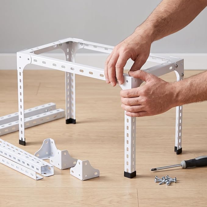Cage Stand with Shelf, White Multi-functional Storage Rack for Bird Cages , 45cm*30cm Height 30cm