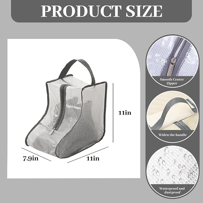 6Pack Portable Boots Bag for Cowboy Boots Short Boot Storage Bags, Waterproof Cowboy Boot Travel Bag, Clear Boot Storage Bags for Dustproof, Suitable for Home Storage and Outdoor Travel Enthusiasts