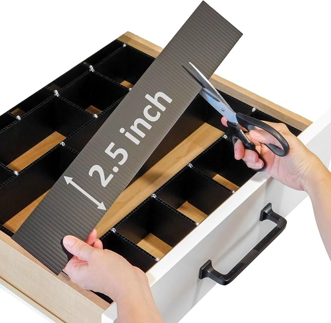 DRAWER DADDY - The world's most customizable drawer organizer. | Custom drawer dividers that fit any drawer. DIY cut to fit design, adjustable organizer for kitchen, bathroom, desk, and more